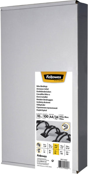 Draadbindruggen fellowes 53262 kam wit