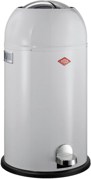 Wesco kickmaster prullenbak | pedaalemmer | 33 liter | metaal - grijs | afvalemmer - made in germany