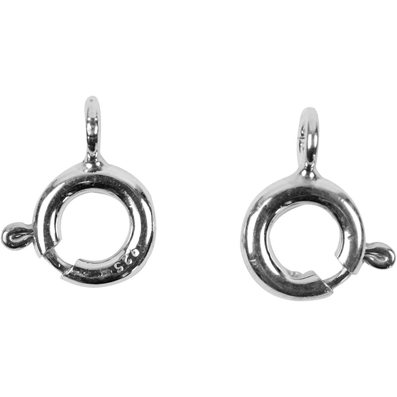Load image into Gallery viewer, Https: www.cchobby.nl veersluiting-met-ring-d-6-mm-zilver-10-stuk-1-doos
