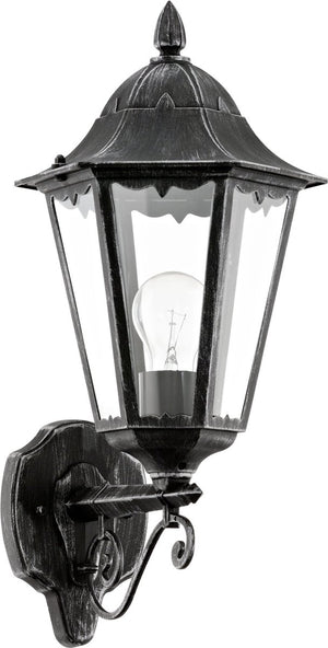 Eglo navedo wandlamp buiten - e27 - 47,5 cm - zwart zilver