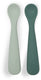 Jollein babylepel - baby bestek siliconen - jade shades - 2 stuks