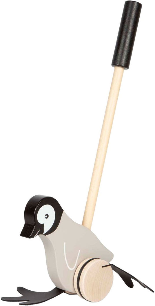 Small foot - houten duwfiguur penguin