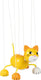 Goki marionet - kat - h11,5cm - hout en tekstiel - 3 jaar