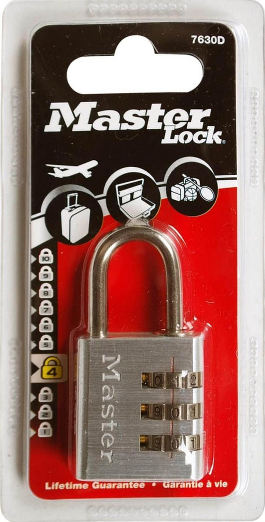 Master-lock masterlock hangslot - cijferslot - aluminium - 30 mm - 7630eurd