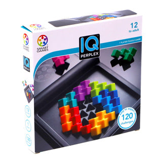 Smartgames iq perplex - logisch denkspel reispuzzel - 120 opdrachten met verrassende vormen - educatief solospel - vanaf 12 jaar