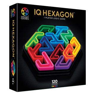 Smartgames iq hexagon deluxe - iq deluxe logisch denkspel premium breinbreker - geometrische puzzel met 120 opdrachten - luxe zeshoek puzzel - solospel voor tieners en volwassenen - premium cadeau vanaf 14 jaar
