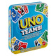 Mattel games uno teams kaartspel in exclusieve metalen box