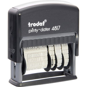 Ty tekst - datum stempel trodat prin 4817 zwart