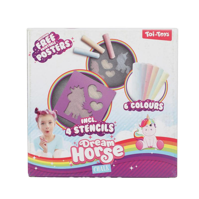 Load image into Gallery viewer, Toi-toys toi toys unicorn stoepkrijt + sjablonen
