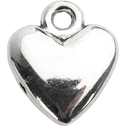 Creativ company https: www.cchobby.nl hartvormige-hanger-afm-13x15-mm-verzilverd-10-stuk-1-doos