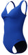 Speedo shaping cross knot 1 piece dames sportbadpak - corrigerend badpak dames - zwempak dames met uitneembare cups - sportbadpak dames met hartvormige halslijn en verstelbare bandjes - blauw - 42