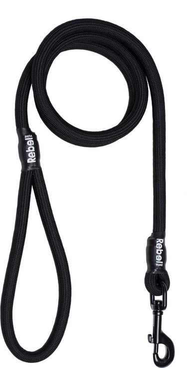 Rebel petz hondenriem - trainingslijn - zwart - l - 12 mm x 140 cm