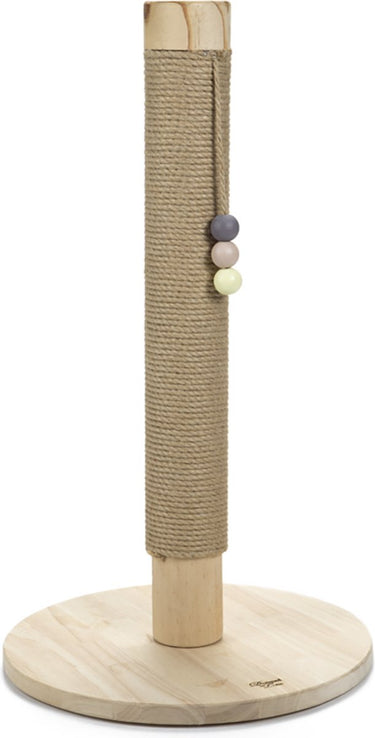 Designed by lotte krabpaal sinora - katten krabpaal - incl touw met balletjes - hout sisal - 40x40x70 cm