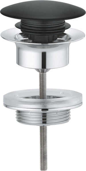 Grohe afvoergarnituur push open zwart