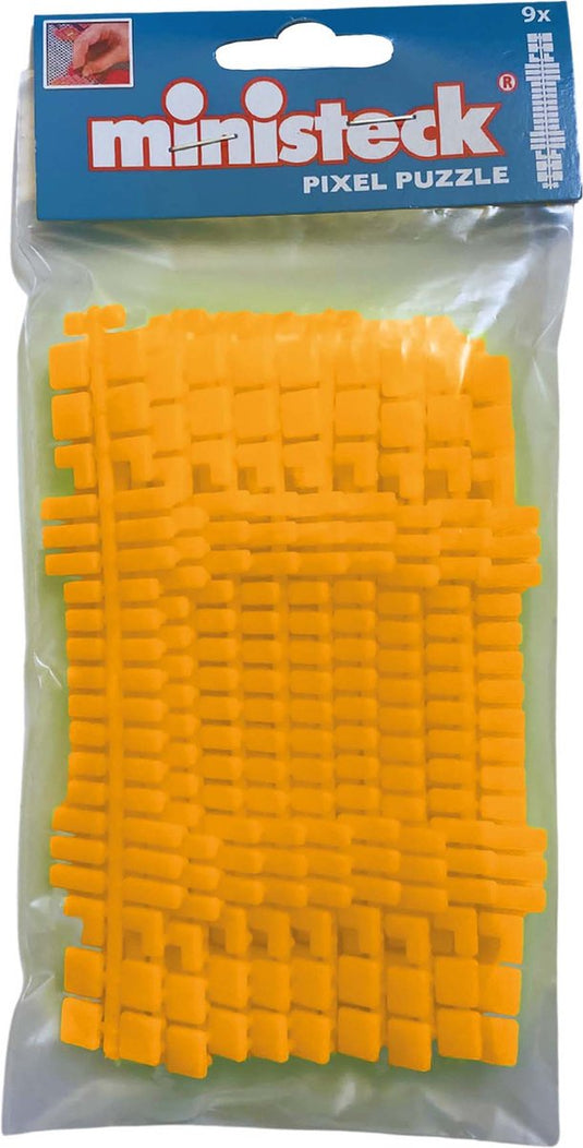 Ministeck mozaïek neon oranje kleurstrips set 9 stuks - polybag.