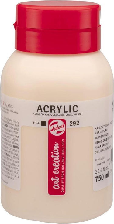 Talens art creation acrylverf pot 750 ml napelsgeel rood licht 292