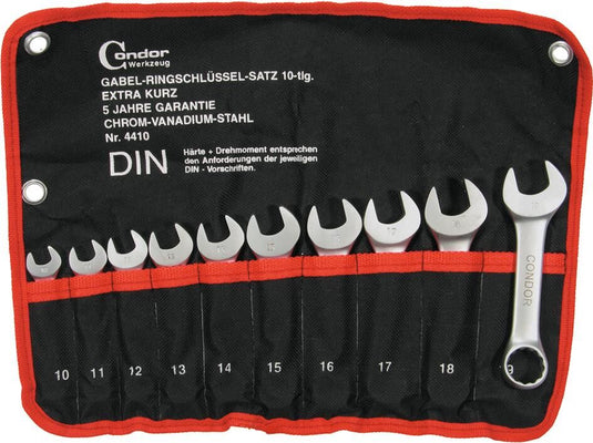 Condor ring-steeksleutel set 4410 fork ring wrench set 10-piece 10-19mm