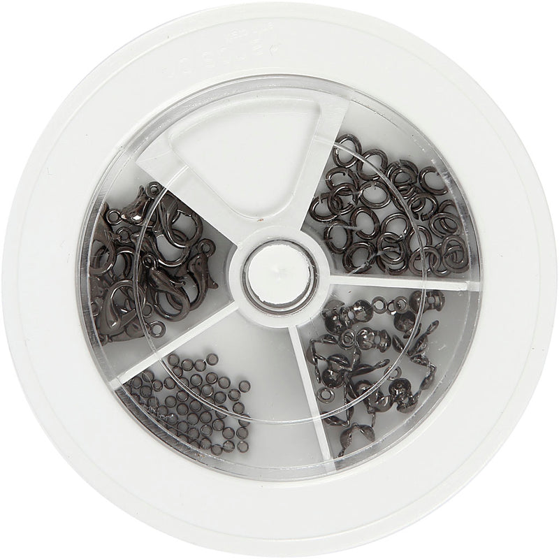 Cargue la imagen en el visor de la galería, Https: www.cchobby.nl sieraden-starterset-donker-metallic-grijs-1-set
