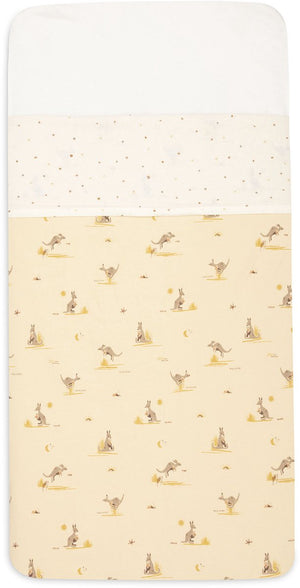Jollein laken ledikant - 120x150cm - katoen - kangaroots - dusty dot