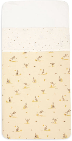 Jollein laken wieg - 75x100cm - katoen - kangaroots - dusty dot