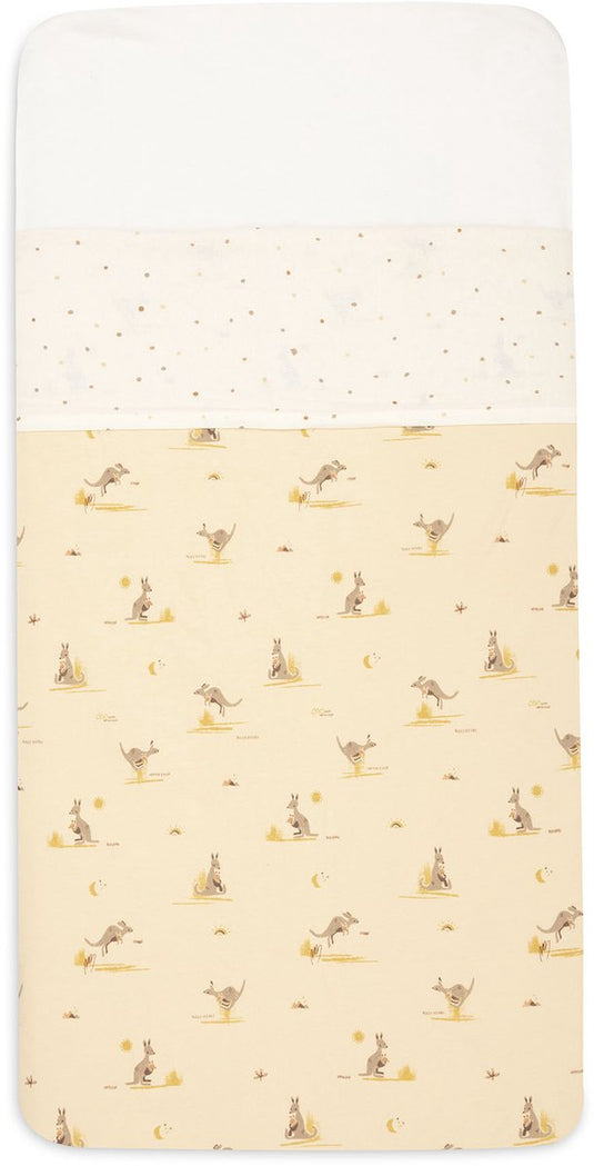 Jollein laken wieg - 75x100cm - katoen - kangaroots - dusty dot