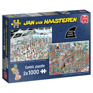 Afbeelding laden in galerijviewer, Jan van haasteren legpuzzel - geef ons de ruimte net als in de film - 2x1000st.
