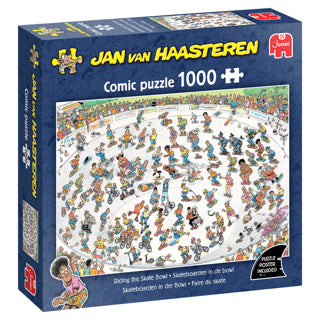 Afbeelding laden in galerijviewer, Jumbo jan van haasteren legpuzzel - skateboarden in de bowl - 1000st.
