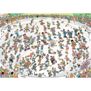 Afbeelding laden in galerijviewer, Jumbo jan van haasteren legpuzzel - skateboarden in de bowl - 1000st.
