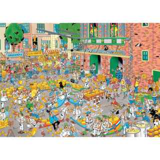 Afbeelding laden in galerijviewer, Jumbo jan van haasteren legpuzzel - de kaasmarkt skutsjesilen - 2x1000st.
