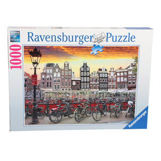 Load image into Gallery viewer, Ravensburger puzzel amsterdam fietsenstalling 1000 stukjes
