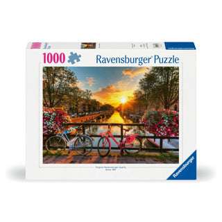 Afbeelding laden in galerijviewer, Ravensburger puzzel fietsen in amsterdam 1000 stukjes
