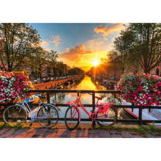 Afbeelding laden in galerijviewer, Ravensburger puzzel fietsen in amsterdam 1000 stukjes
