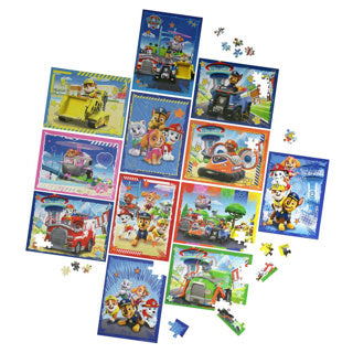 Afbeelding laden in galerijviewer, Spinmaster puzzelpack paw patrol 12 pack 5x24 pieces, 5x48 pieces, 2x100 pieces
