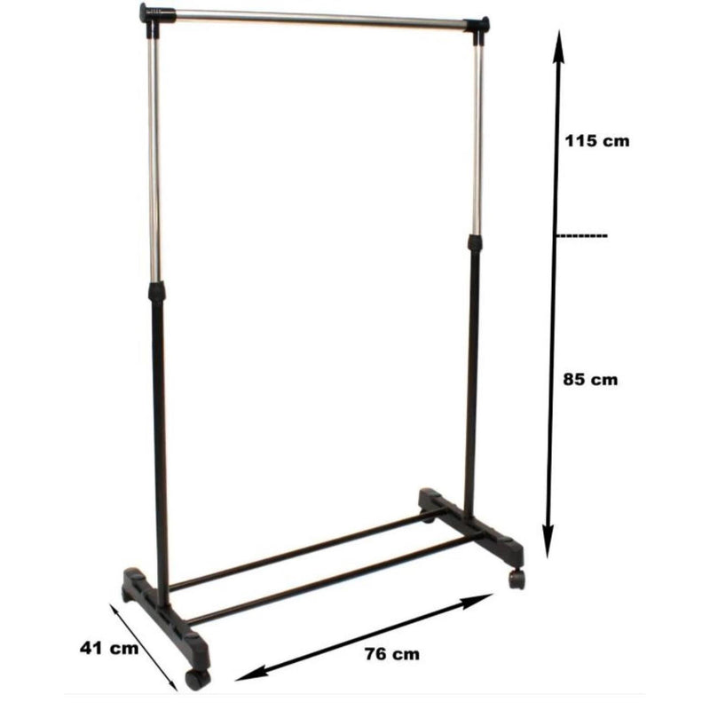 Load image into Gallery viewer, Kledingrek enkel verstelbaar 85-115cm
