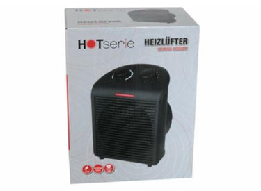 Abi ventilatorkachel 2000w zwart met 2 warmtestanden en koude lucht functie