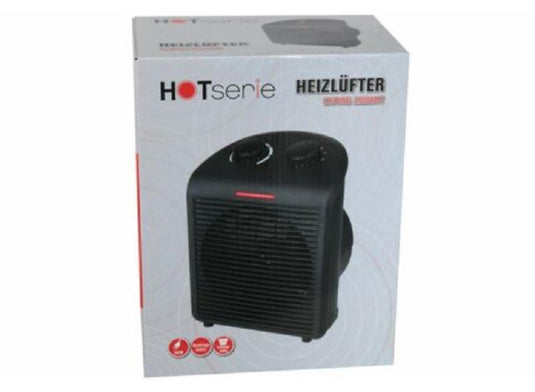 Ventilatorkachel 2000w zwart 2 standen