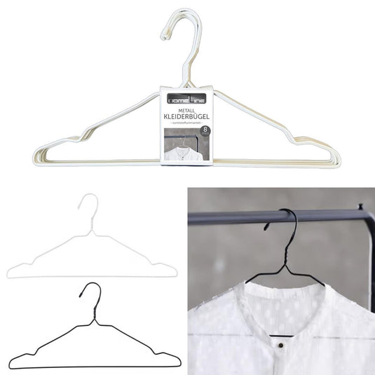 Kleerhangerset metaal 8-delig