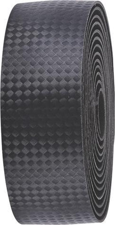 Bbb cycling raceribbon carbon stuurlint racefiets - extra grip - stuurtape zelfklevend - lengte: 200cm - dikte: 2.5mm - incl. stuurdoppen - zwart - bht-04