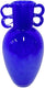 Hd collection vaas glas blauw 14.5x14.5x30cm