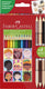Faber-castell kleurpotloden - children of the world - driekantig - 12+3 stuks - fc-511514