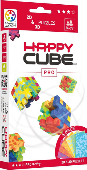 Smartgames - happy cube pro - 6 puzzels - 3d