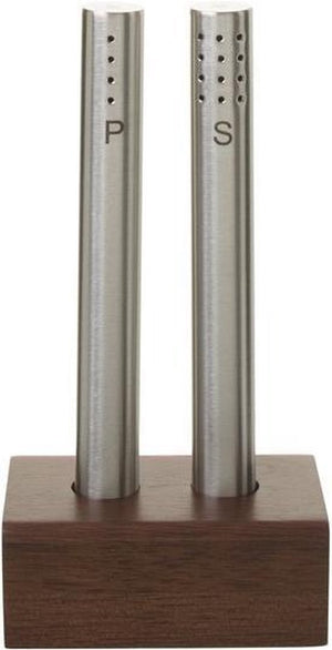 Wmf peper- en zoutstel - rvs en acaciahout - 15 cm - elegant design - duurzaam - handmatig