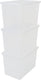 Iris clearbox opbergbox - 70l - kunststof - transparant - set van 3