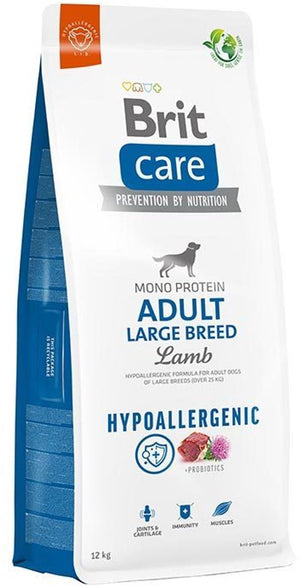 Brit care hypoallergenic adult large breed lamb rice 12 kg - hond