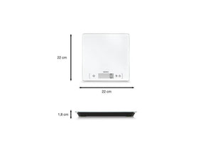 Soehnle keukenweegschaal page comfort 400 - digitaal - extra groot weegvlak - 1 gram nauwkeurig - tot 10 kg - wit