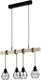 Eglo townshend 5 hanglamp - e27 - 70 cm - zwart bruin - hout - fsc hout