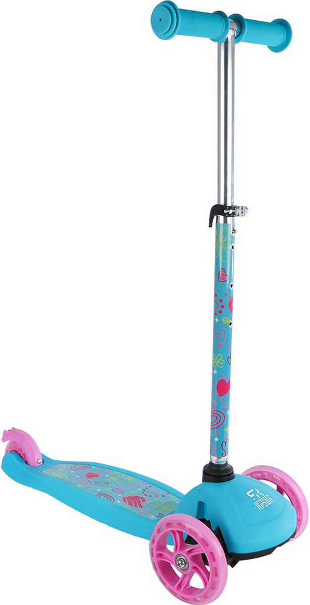 Afbeelding laden in galerijviewer, Street rider 3-wiel step met verstelbaar stuur abec 7 roze
