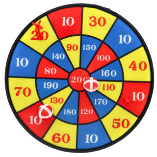 Basic klittenband dartbord + 2 darts en 2 balletjes