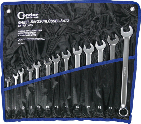 Condor ringmaulschlüsselsatz 4413 fork ring spanner set 8-22mm super long