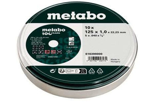 Metabo accessoires metabo 10x doorslijpschijven | 125x1,0x22,33 | inox | tf 41w - 616399000
